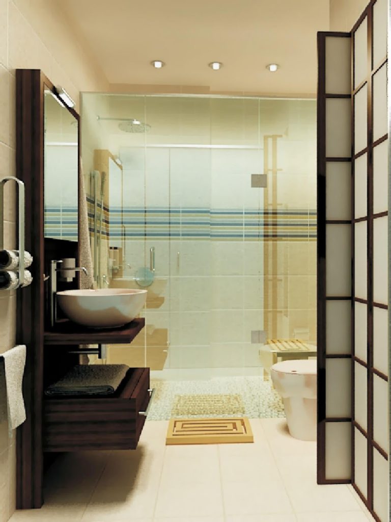 having a luxurious bathroom using a divider