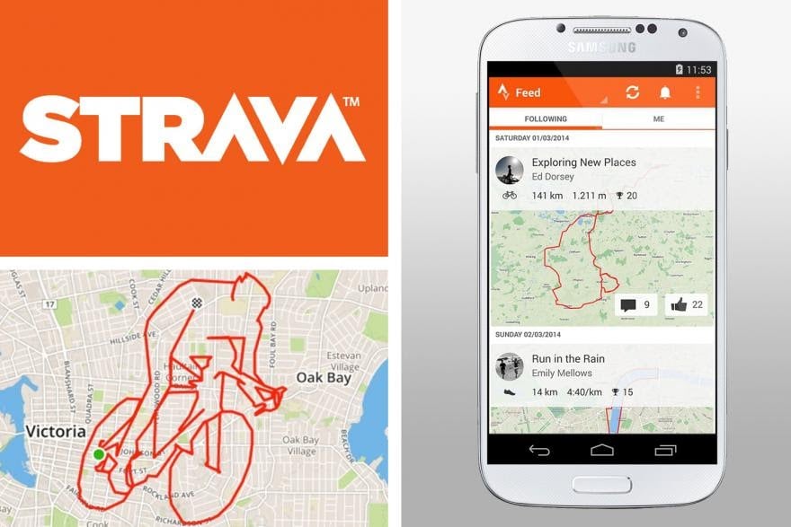 Strava bike app