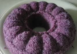 Purple sweet potato steamed sponge cake