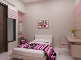 kamar tidur dengan cat warna pastel