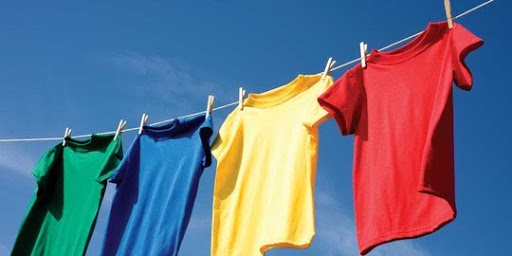 drying clothes under the sun