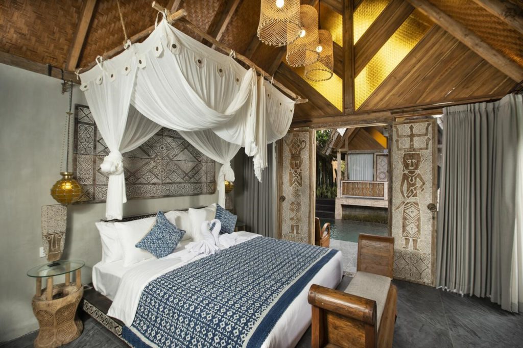 Kamar tidur yang nyaman di Premadhan Cottage