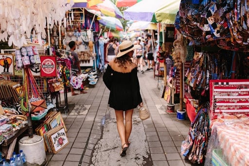 stroll around market in Sanur