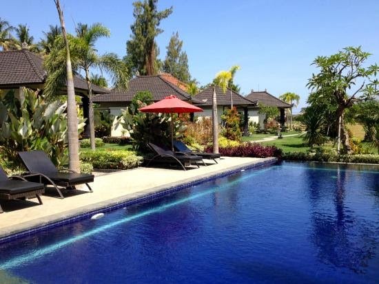 poolside of pandawa village in North Bali