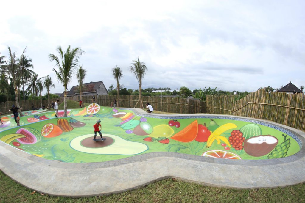 skatepark at Komune Resort & Beach Club Bali