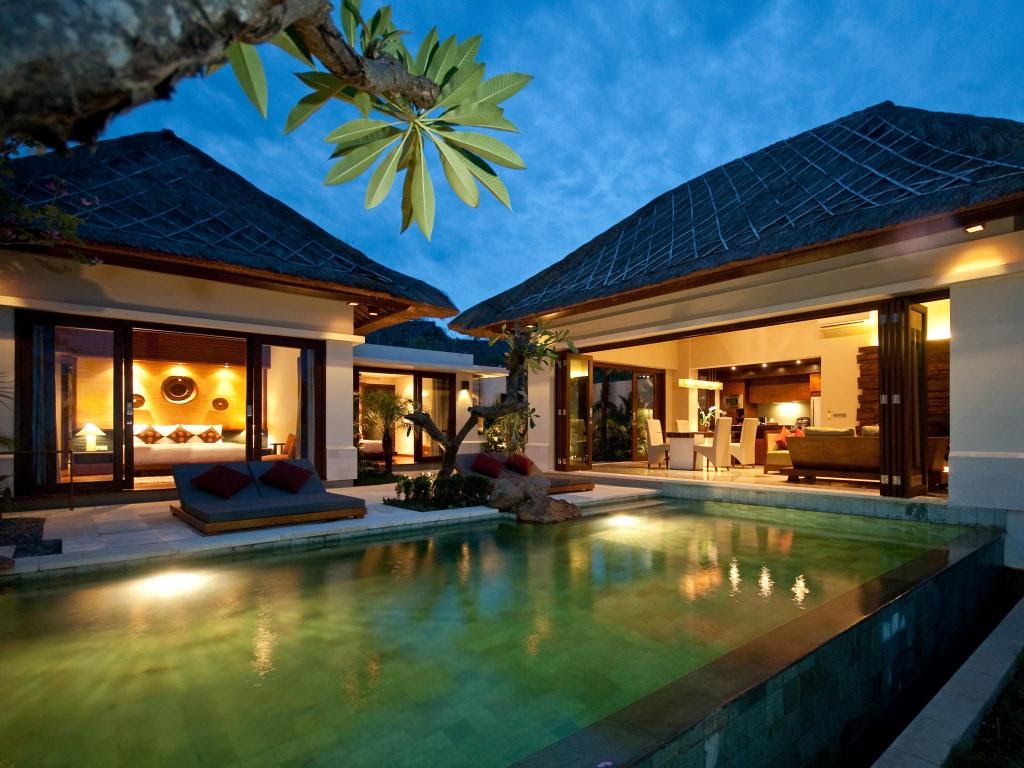 griya villa in east bali poolside view