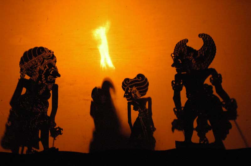 wayang kulit bali, puppet show