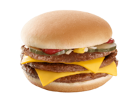 McDonald's menu triple burger with cheese