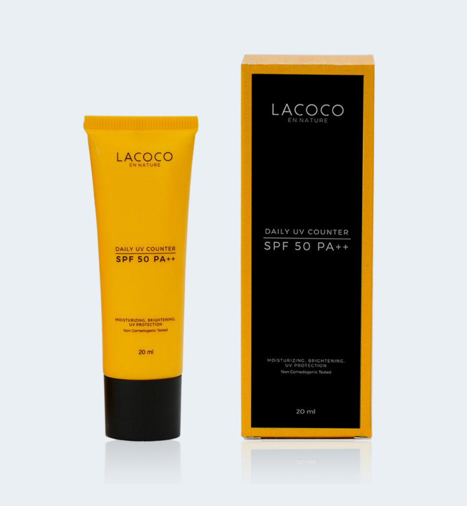 lacoco en nature daily uv counter sunscreen terbaik