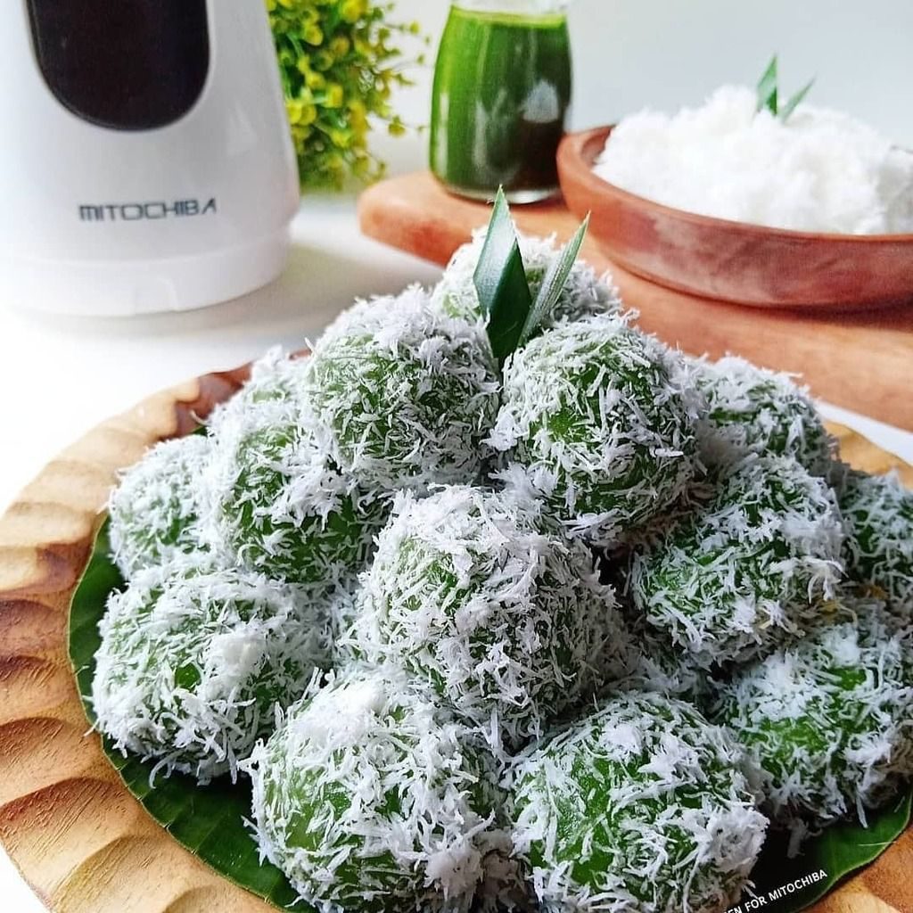 Klepon cake one of the most favorite traditional snacks in Indonesia